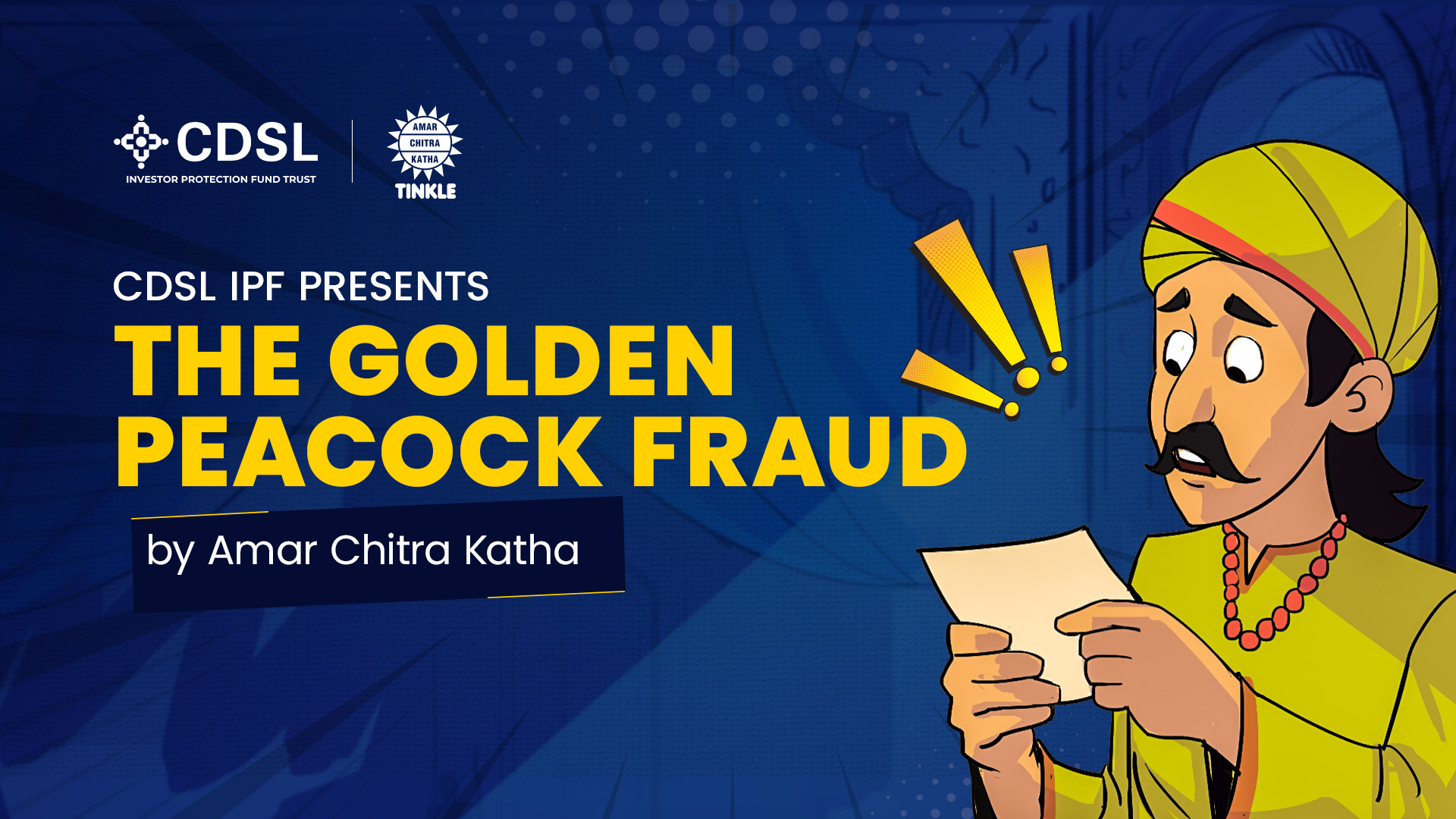 Cover page of The Golden Peacock Fraud comic